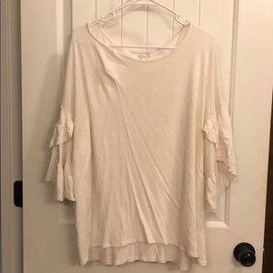 White Bell Sleeve Top